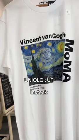 Instock📍UNIQLO : UT Tee  100% Authentic Shop Address📍 62B, 25 x26 / MDY 09954322639 Open hours : 10 am to 6 pm everyday #foryoupage #vincentvangogh #monalisa #art #keithharing 