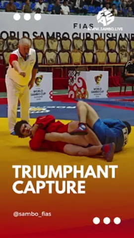 TRIUMPHANT CAPTURE!  The precision of the painful hold on the leg by Ekubzhon NAZIROV (FIAS1)💥 This is just the beginning at the SAMBO World Cup 2025 in Dushanbe!  👉🏽You can watch all the matches live here http://sambo.live/to/G20x2k👈🏽  #SAMBO #WorldCup2025 #Tajikistan #Dushanbe #SAMBOLive 