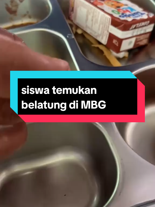 beredar video di sosial media, siswa temukan belatung di MBG.#fyp #viral #penemuan #belatung #mbg 