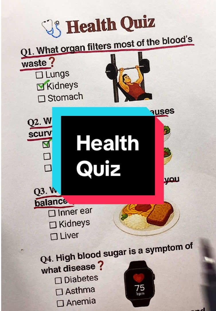 Health Quiz #follwme #healthquiz 