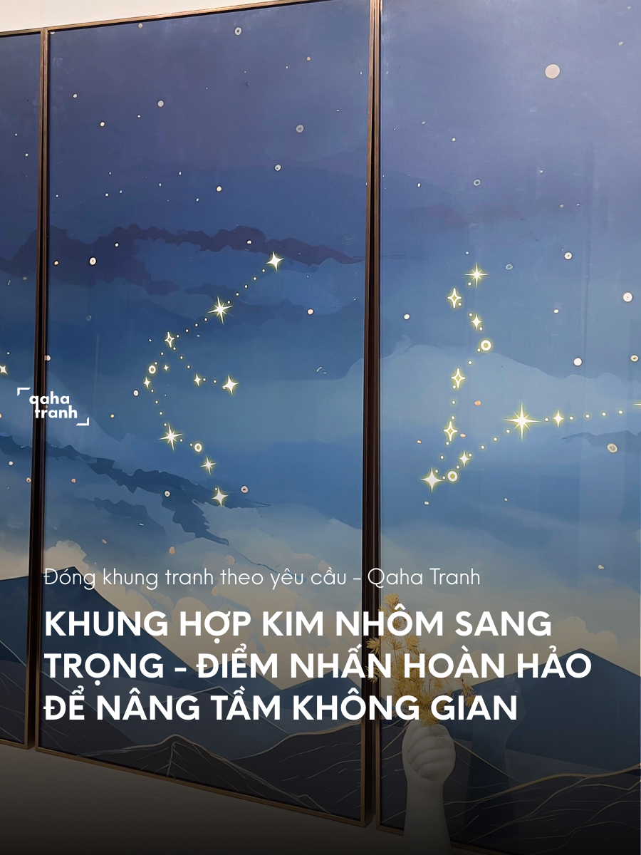 KHUNG HỢP KIM NHÔM SANG TRỌNG - ĐIỂM NHẤN HOÀN HẢO ĐỂ NÂNG TẦM KHÔNG GIAN #qahatranh #dongkhungtheoyeucau #khungtranh #fyp #xh #decor #frame #tranhtreotuong #khungnhom