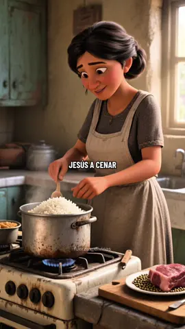 🌟🍲 Jesús tocó a la puerta de María 🙏✨ #HistoriaConMensaje #JesúsVive #FeEnAcción #AmorQueMultiplica #BendiciónDeDios 