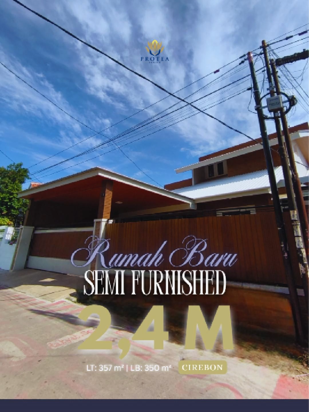 🏡 Rumah Baru Semi Furnished Tanah Luas Dekat Bypass Kota Cirebon! ✨ 📍 Hunian megah dengan lokasi strategis & fasilitas lengkap 📐 LT 357 | LB 350 | 6 KT | 4 KM | Garasi 3 Mobil 🍳 Dapur bersih & kotor | 🧺 Ruang setrika | 👩‍🦱 Kamar pembantu ❄️ AC 5 unit | 🌡️ Water Heater | 🔌 4400W | 💧 PDAM + Sumur Bor 📄 SHM lengkap 💰 Rp 2,4 M masih bisa nego halus ✅ Dekat akses utama Bypass & pusat kota ✅ Lingkungan aman, nyaman & bebas banjir ✅ Cocok untuk keluarga besar maupun investasi jangka panjang 🚀 Properti premium tanah luas seperti ini jarang ada di Cirebon 📞 Hubungi sekarang untuk survei ✨ #RumahCirebon #PropertiCirebon #RumahMewah #BypassCirebon #fyp