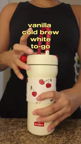 vanilla cold brew white to-go with this cute tumbler from @KADA Tumbler ☕️ #coffee #coldbrew #icedcoffee #homecafe #homemade 