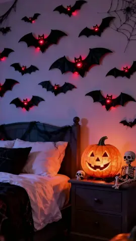 Bat Cave Makeover: Turn your room into a fantasy #RoomDecor #TikTokShopLaborDaySale #halloween2025 #fyphg #Halloween Bat Light 