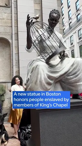 @gbhnews  • Boston’s historic King’s Chapel unveiled a dramatic sculpture this week to honor the 219 people enslaved by early members and ministers of the church.  The church sits on a busy intersection in downtown Boston and is one of the sites on Boston’s Freedom Trail. #KingsChapelMemorial #RememberThe219 #HonoringTheEnslaved #TruthAndRemembrance #HistoryAcknowledged #UncoveringHistory #SacredRemembrance #SayTheirNames #BlackLivesMatter #RememberSlavery #TruthTelling