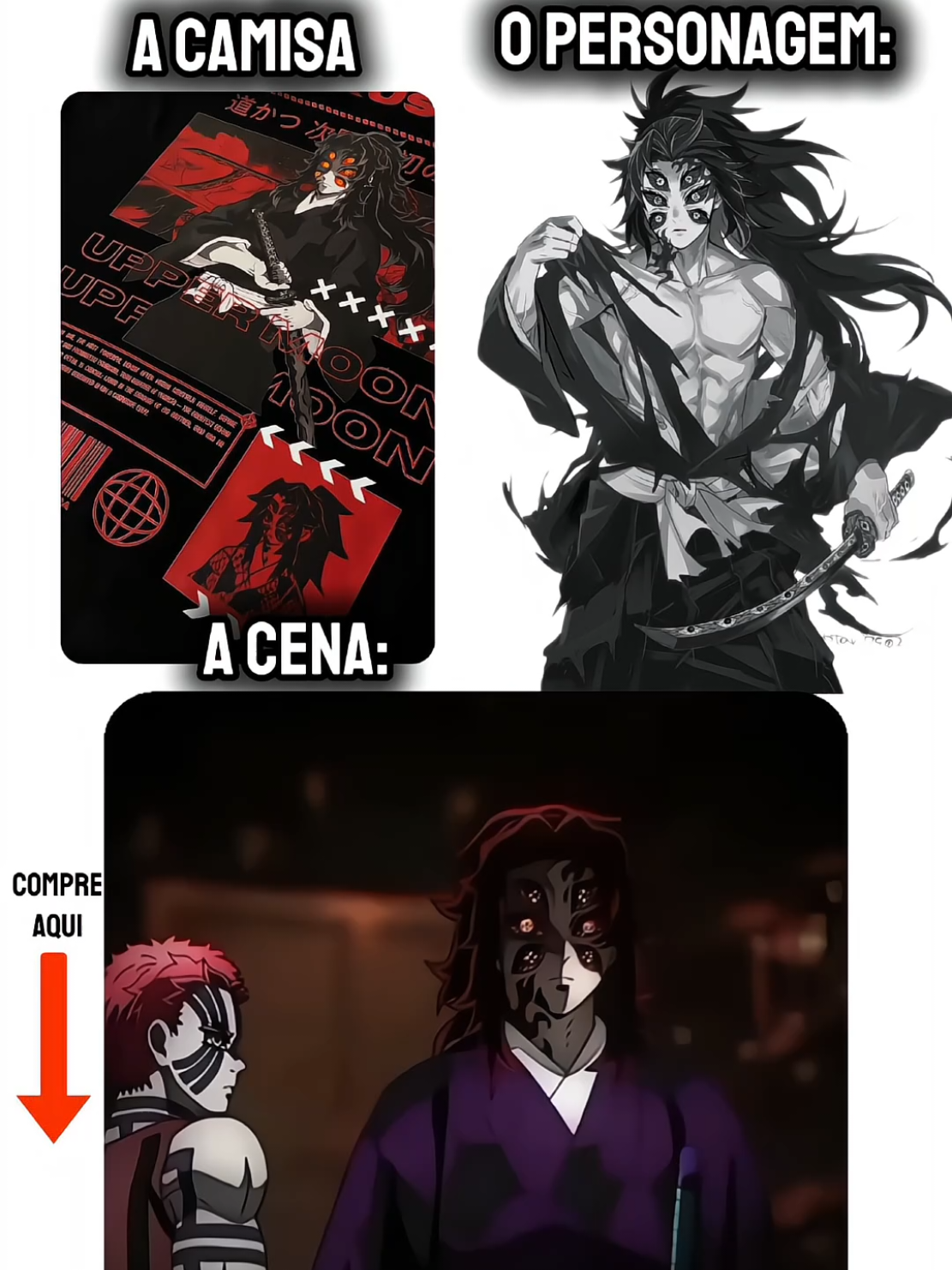 OOLHA😱 ESSA CAMISA  DO KOKUSHIBO O LUA SUPERIOR 1🤩🔥A AURÁ QUE ESSA CAMISA TRANSMITE😱😮‍💨 #kimetsunoyaiba #demonslayer #kokushibou #tiktokshop #kokushiboedit 