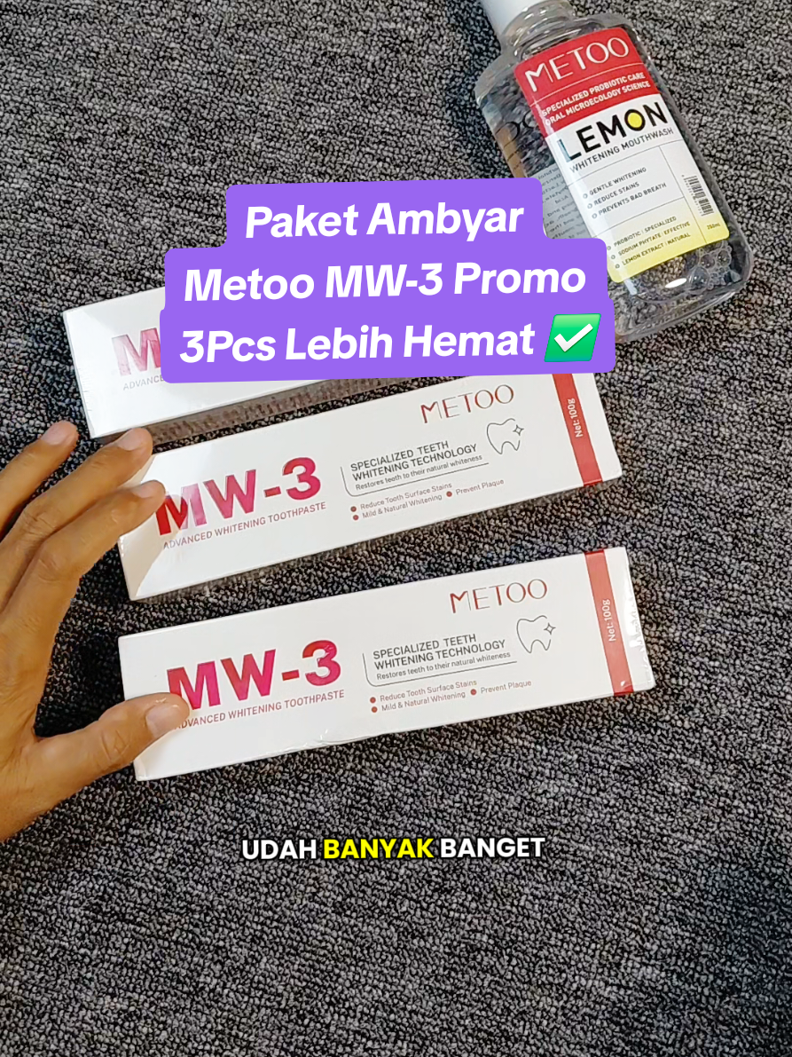 Cepetan sebelum kehabisan, 3pcs Metoo MW-3 harga hemat pol #metoo #metoosmile #metoomw3 #pastagigimetoo #metooofficial 