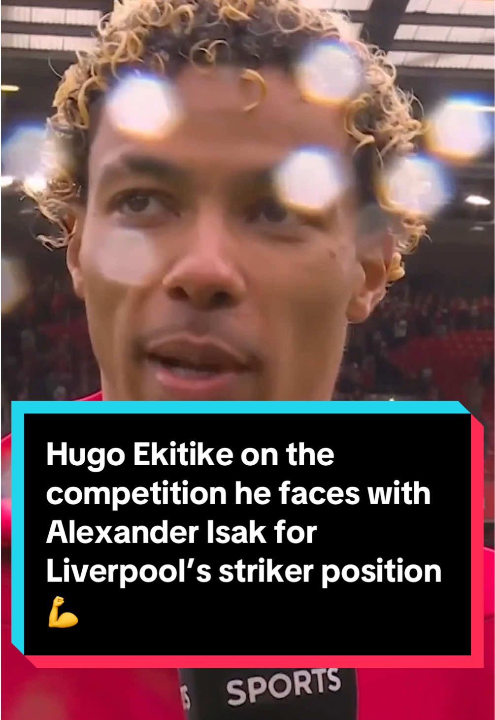 Hugo Ekitike on the competition he faces with Alexander Isak for Liverpool’s striker position 💪 #liverpool #liverpoolfc #lfc #pl #PremierLeague 