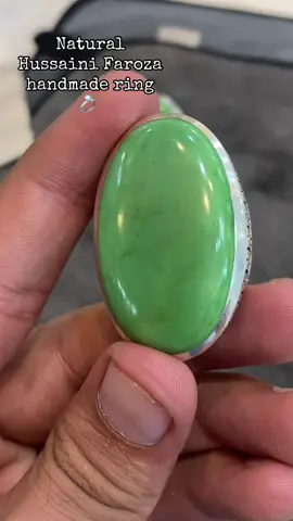 Top Quality Natural Hussani Faroza and handmade Ring 💍 available for sale #gemstone #creatorsearchinsights #viralvideo #foryoupage❤️❤️ 