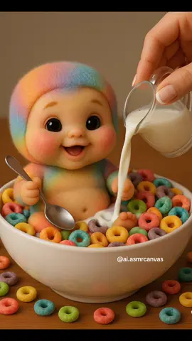 Fruit Loop Eating 🥣 ASMR  #aiasmr #satisfyingvideo #fyp #asmr #eating 
