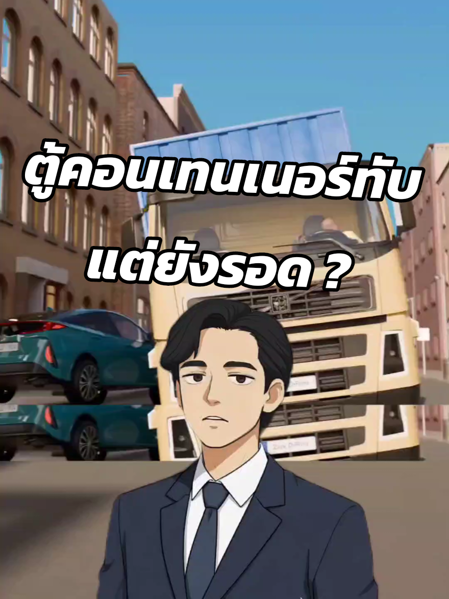 ตู้คอนเทนเนอร์ทับแต่ยังรอด ? #เล่าเรื่อง #ฟีดดดシ #fyp #ความรู้รอบตัว #สาระน่ารู้  Cr Zack D Filmz 