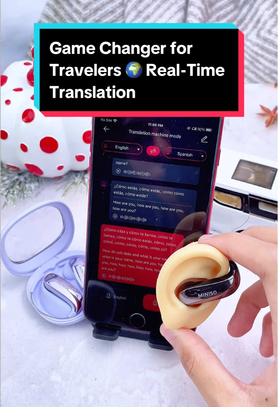 Game Changer for Travelers 🌍 Real-Time Translation #earbudswireles #headphone 