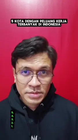 5 kota dengan peluamg kerja terbanyak