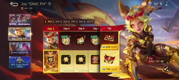 what time is it  it's onic time#joynewskin #fyp #mlbb 