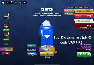 ##basketballzero #vampire #dio #roblox