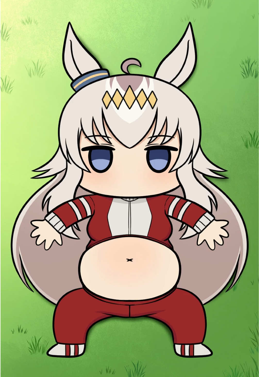 You heard that ? You better clean Oguri’s belly ( and bring her more food ) #umamusumeprettyderby #umamusume #animation #oguricap #animated 