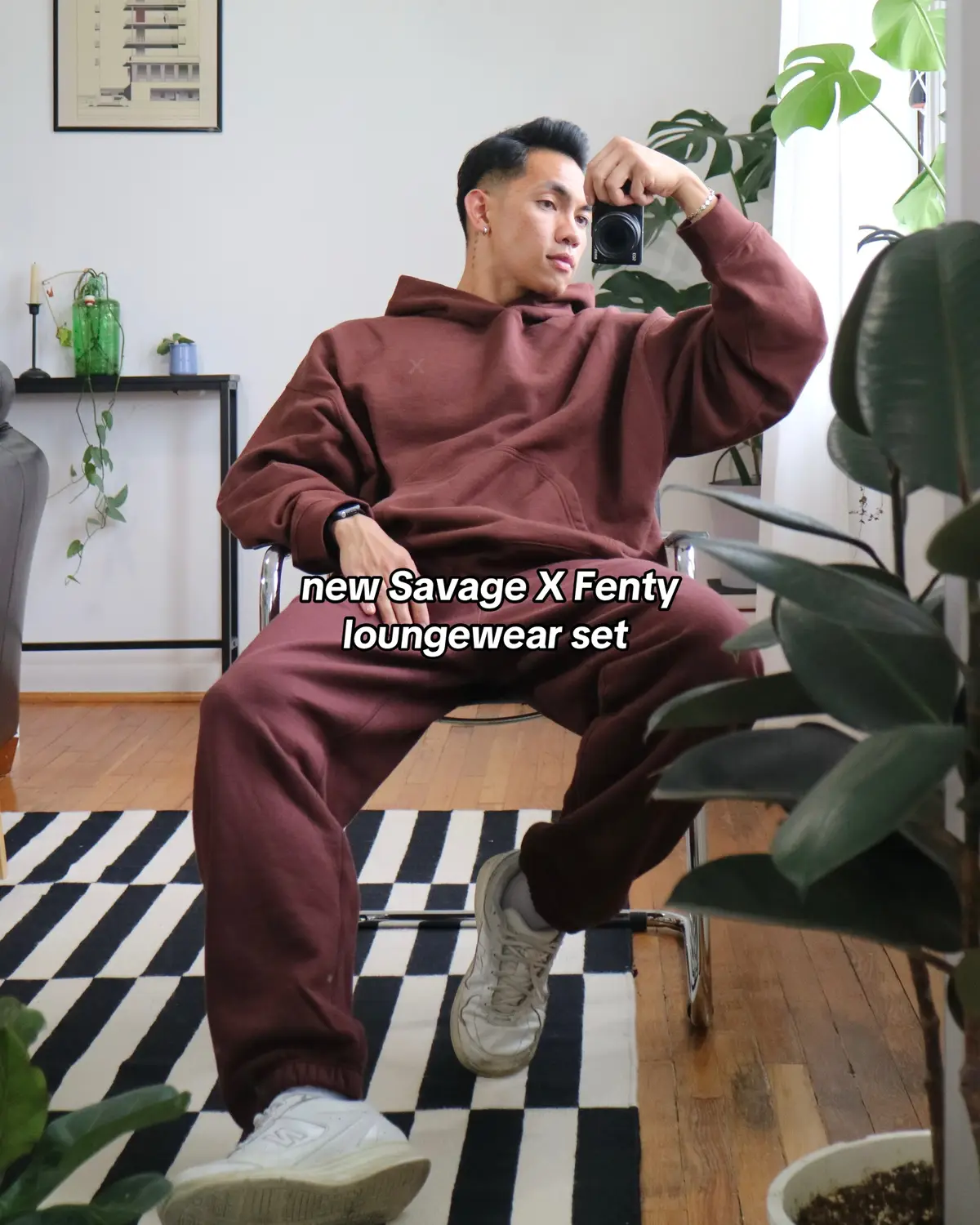 If you need me, I’ll be living in my new @Savage X Fenty loungewear set 🐻🤎 #SavageXAmbassador  . . . . #loungewear #mensfashion #mensjoggers #loungewearset   