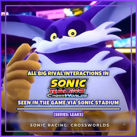 ✧ | #SONICRACINGCROSSWORLDS — Here are the interactions of the chillest guy in the franchise, and the funny thing is Big is roasting everyone without even trying 😭 || #sonic #sonicthehedgehog #bigthecat #amyrose #creamtherabbit #teamrose #sonicracingcrossworlds #soniccharacters #fyp #foryou #foryoupage