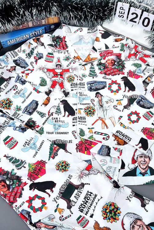 If laughter is the vibe of Christmas, Griswold pajamas are the soundtrack 😂🎶🎄 #clarkgriswold #christmaspajamas #funnychristmas #shittersfull #nationallampoonschristmasvacation #classicmovies #xmasvibes #sleepwear #holidayseason #pjs #loungewear #christmasgift #tts #giftforher