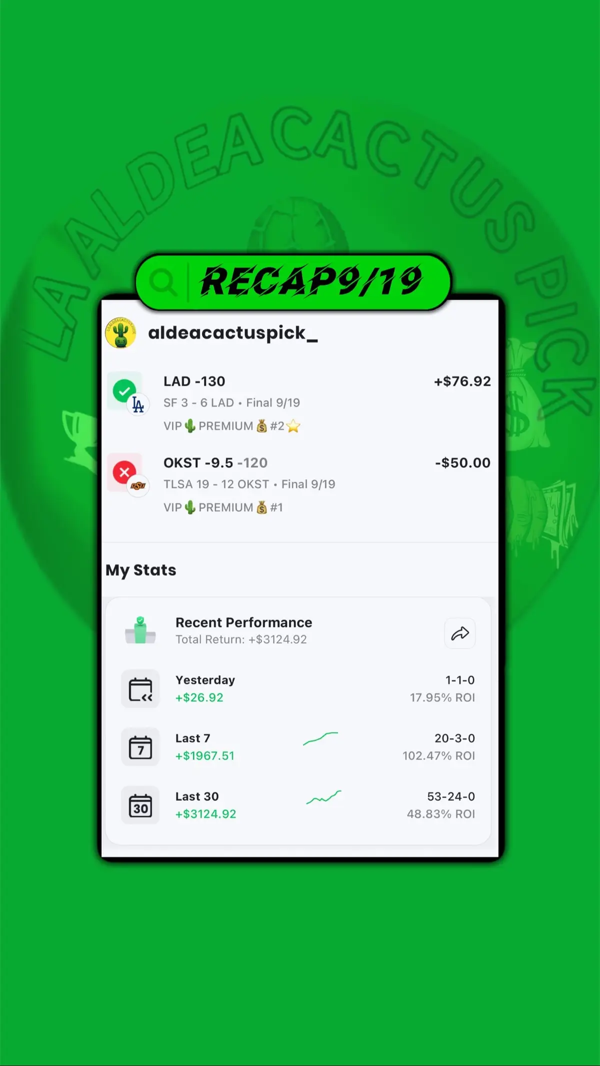 ¡Mira las predicciones ganadoras de hoy! Cada día acertamos y construimos una comunidad de ganadores que aman el juego tanto como nosotros. 🌵💪 ¿Por qué unirte a La Aldea Cactus Pick? ✅ Resultados comprobados: Mostramos victorias reales todos los días, respaldadas por un éxito constante. ✅ Predicciones expertas: Pronósticos de primer nivel que te dan la ventaja para ganar. ✅ Comunidad de ganadores: Únete a un grupo apasionado que vive por el esfuerzo y celebra cada triunfo. 💰 Acceso VIP — ¡Desbloquea las mejores predicciones! • $50 Semanal: Ideal para jugadores serios que buscan victorias consistentes. • $150 Mensual: El mejor valor para maximizar tus ganancias a largo plazo. ¿Listo para subir de nivel? ¡Envíanos un DM ahora para unirte al equipo VIP y empezar a ganar con nosotros! 🚀 👉 Encuentra el link en nuestra biografía. #CactusPick
