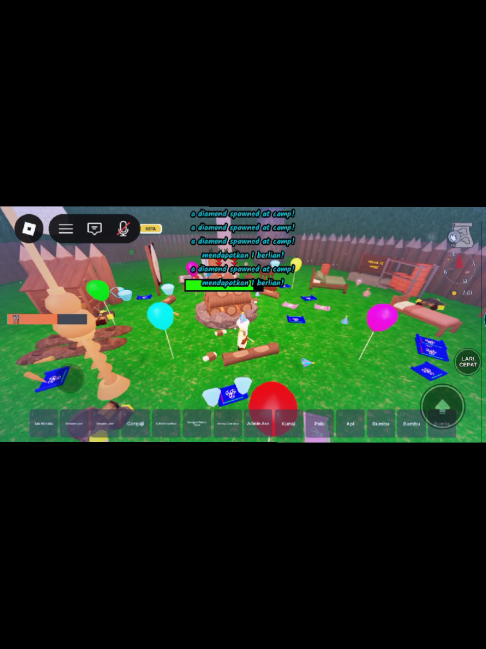 Pertama kali ikut event free diamond+update 99 night.  Lumayan lah😜🤣 #robloxfyp #99nightsintheforest #cultist #diamond 