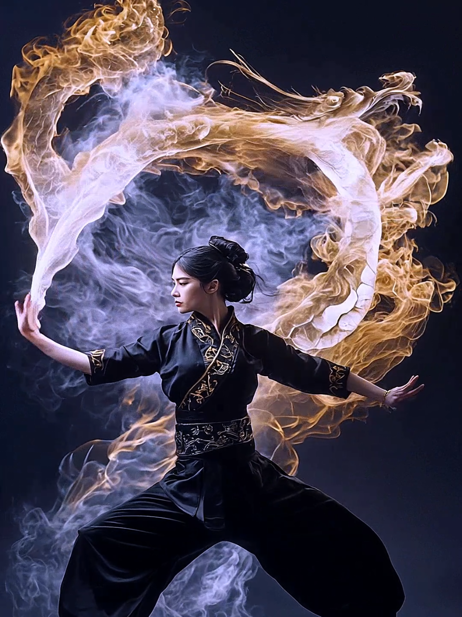 Dragon Spirit Awakens She stands in the fire — and the dragon sees her true power. Dragon Spirit Awakens – a moment of courage, connection, and inner strength.   #DragonEnergy #FantasyMagic #cyberclef ##