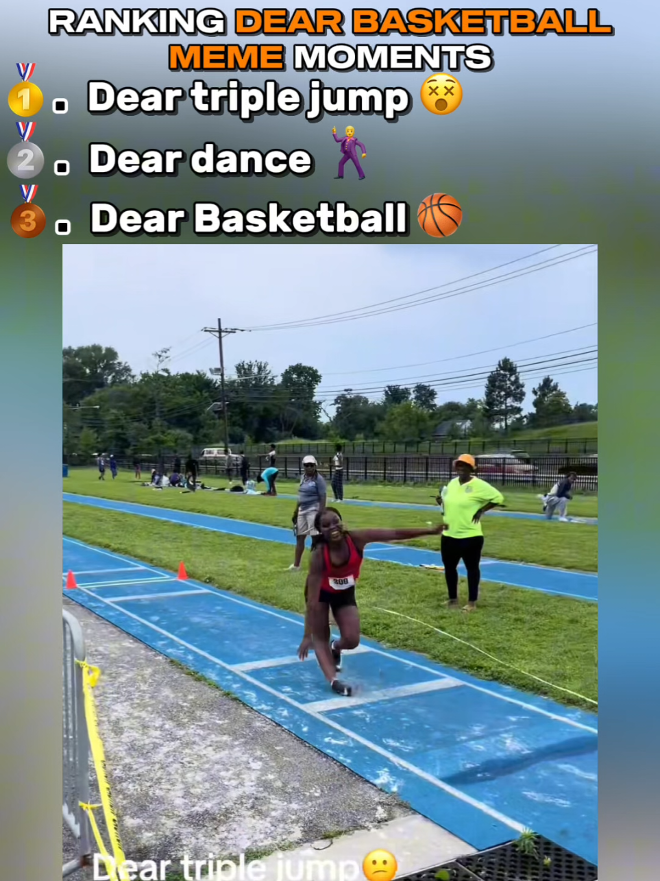 Ranking Dear Basketball Meme Moments 😇 #fyp #trend #ranking #dearbasketball #deartriplejump 