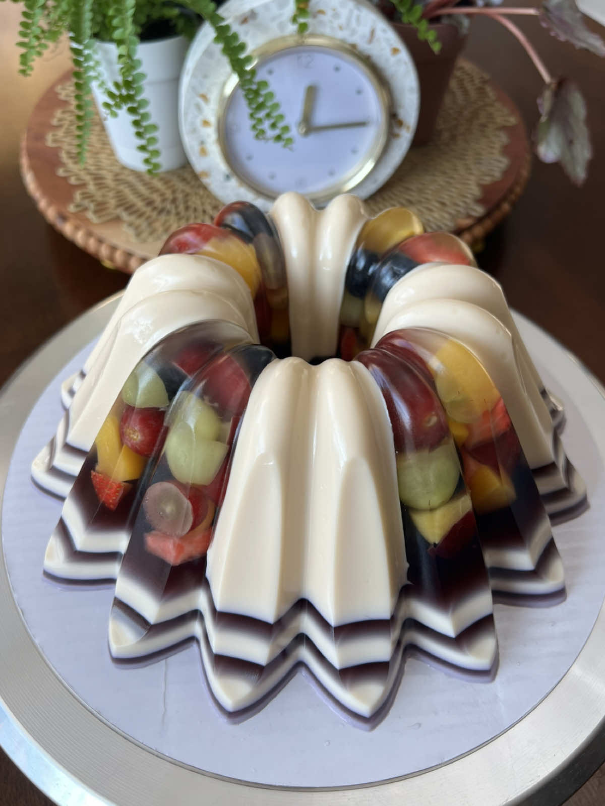 Gelatina de Tres Leches y Frutas 🍇 #jellycious_tx #gelatinascreativas #gelatina #jellocake #gelatinasartisticas 