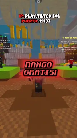 como CONSEGUIR un RANGO GRATIS en TILTED 🔥 #soysatux #tilted #boxpvp #Minecraft #parati 