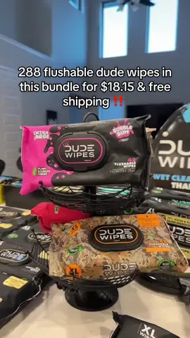 Replying to @Luciano armanetti 288 flushable dude wipes in this bundle for $18.15 & free shipping ‼️ #dudewipes #wipes #wetwipes #flushablewipes #dudewipesformen @dudewipes 