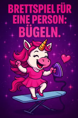 Allein unterhaltsam, aber keiner will mitspielen 🤷‍♀️😂 Das härteste Brettspiel ever!“ #Brettspiel #Bügeln #AlltagsHumor #Wortwitz #Einzelspieler  