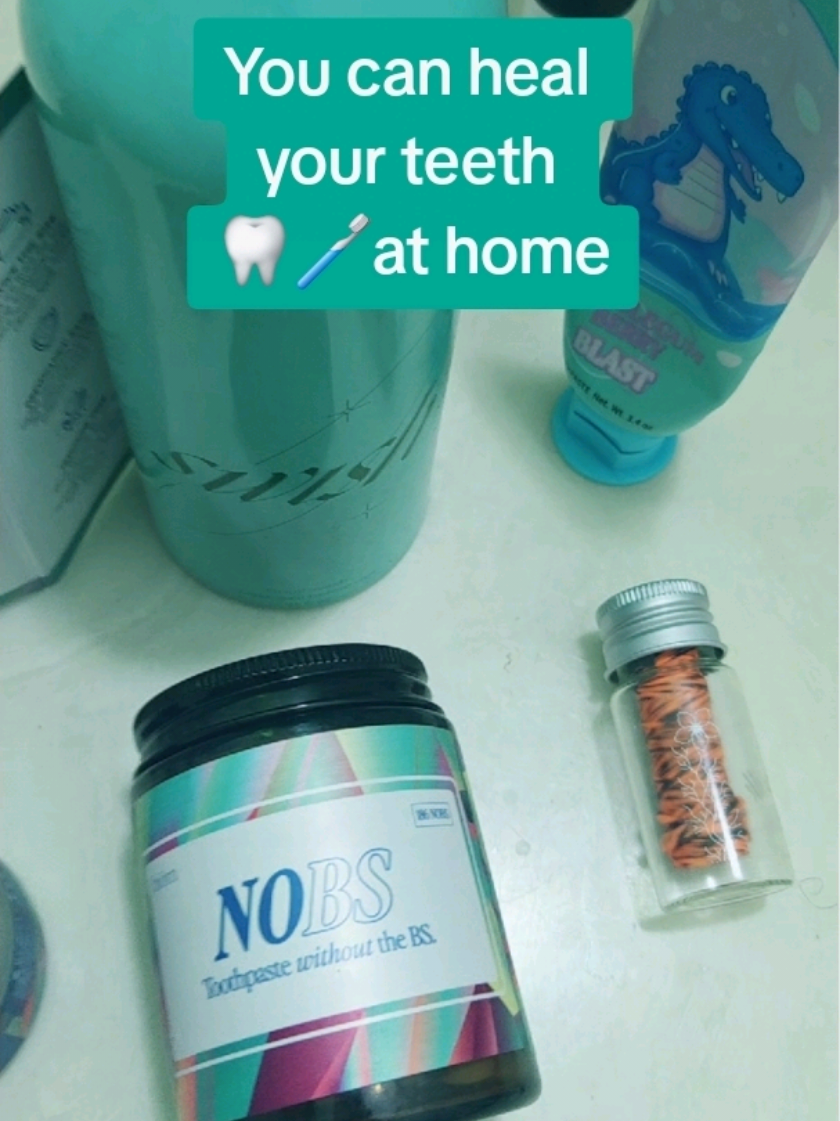 You can heal your teeth at home It's time to Remineralize your teeth 🦷🪥 This is the Best Fluoride-Free Toothpaste that taste great 😋teeth look whiter, fresh breath.  I’m not going back to regular toothpaste. #cavity #oralhygiene #oralcare   #fluoridefree #toothpaste   