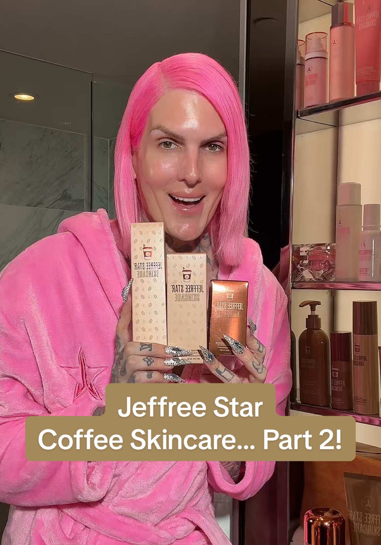 Wake. Your. A**. Up… AGAIN! Part 2 of our cult-favorite Coffee Skincare Collection is brewing and dropping Friday, September 26th! ☕✨  Get ready to caffeinate your routine with these new products! ⤵️ 💦 Daily Drip Coffee Cleansing Oil - $32  ☕ Coffee Grounded Face Scrub - $28  🤎 Coffee + Ceramide Moisture Stick - $24 🫦 2 NEW Lip Oils: Dark Roast & Caramel Latte - $20 📅 Launching Friday, September 26th at 10AM PST / 1PM EST online, in-store & on the TikTok Shop! ⁠ #jeffreestar #jeffreestarcosmetics #skincare #tiktokshop #coffee 