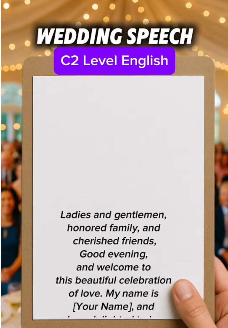 English Practice As wedding host C2 level English #learnenglish #teleprompter #english #reading #improveyourenglish             
