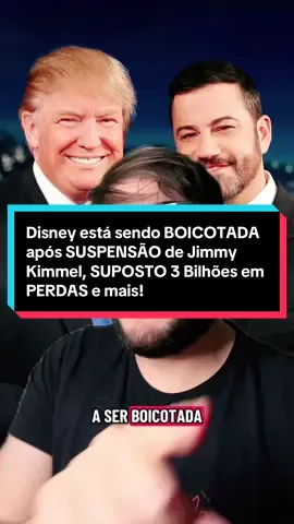 A Disney começou a ser boicotada por conta da suspensão do Jimmy Kimmel! O prejuízo já estaria em torno de 3 bilhões de dólares nos últimos dias, e há boatos que eles estão tentando trazê-lo de volta pra programação. ##jimmykimmel##disney##hollywood##donaldtrump##fyp