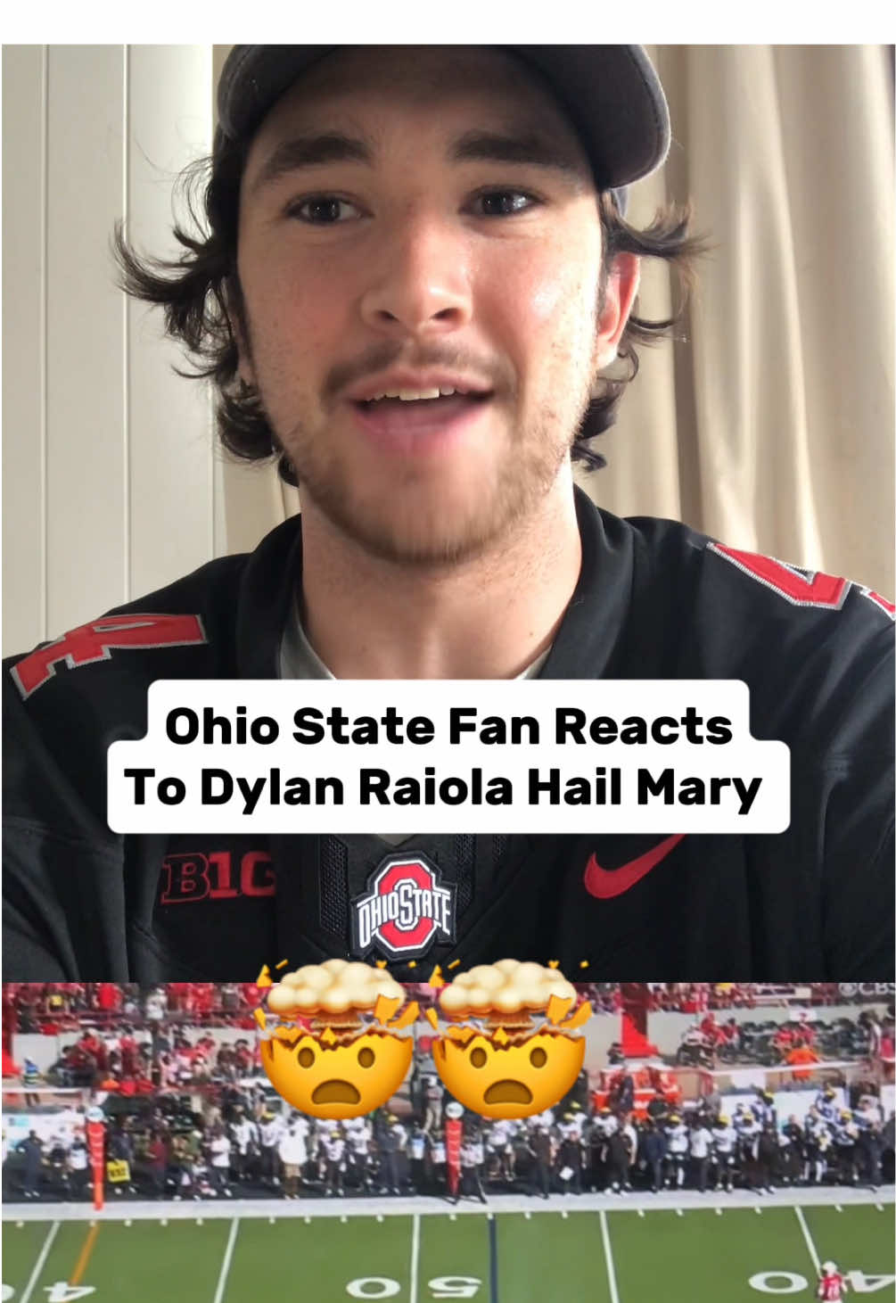 Ohio State Fan Reacts To Dylan Raiola Hail Mary  #nebraskahailmary #dylanraiola #nebraskafootball 