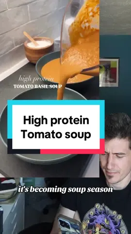 Replying to @toribee_3 @Shredhappens to the shock of no one. 🙃 #tomatosoup #cottagecheese #Recipe #protein 