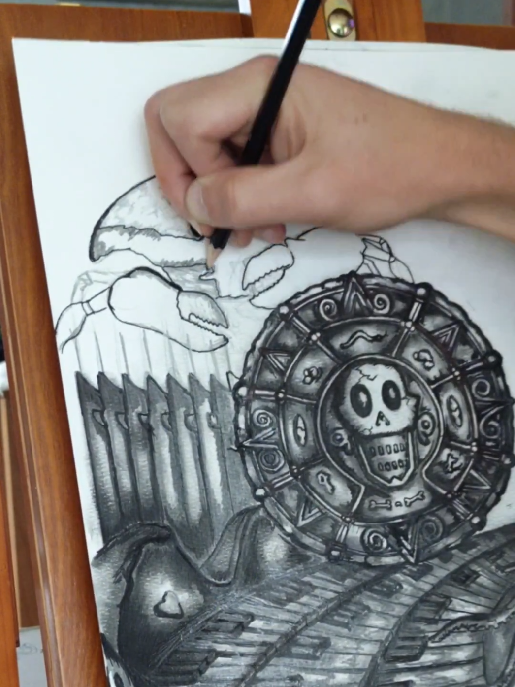 A Doodle A Day ⚓☠️🦜 ..Day 1👁️3 ☺️ #fyp #artistsoftiktok #piratesofthecaribbean #howtodraw #speeddrawing 