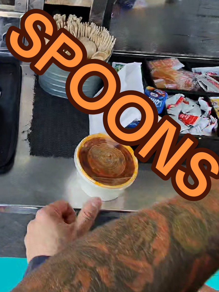 Making my homie Jackson uncomfortable with the spoon 🤪🤣 #foodtruck #food #Foodie #canteen #sales
