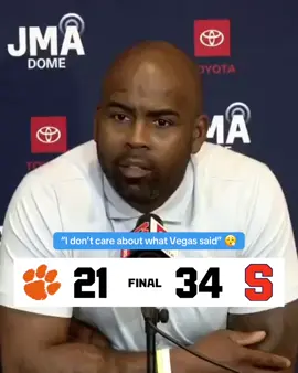 #Syracuse HC Fran Brown BEFORE upsetting #Clemson 😮‍💨 #cfb #football