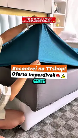 jogo de LENÇOL 3 peças por apenas R$20!🥰🥰🥰 #goodthing #tiktokshop #cama 