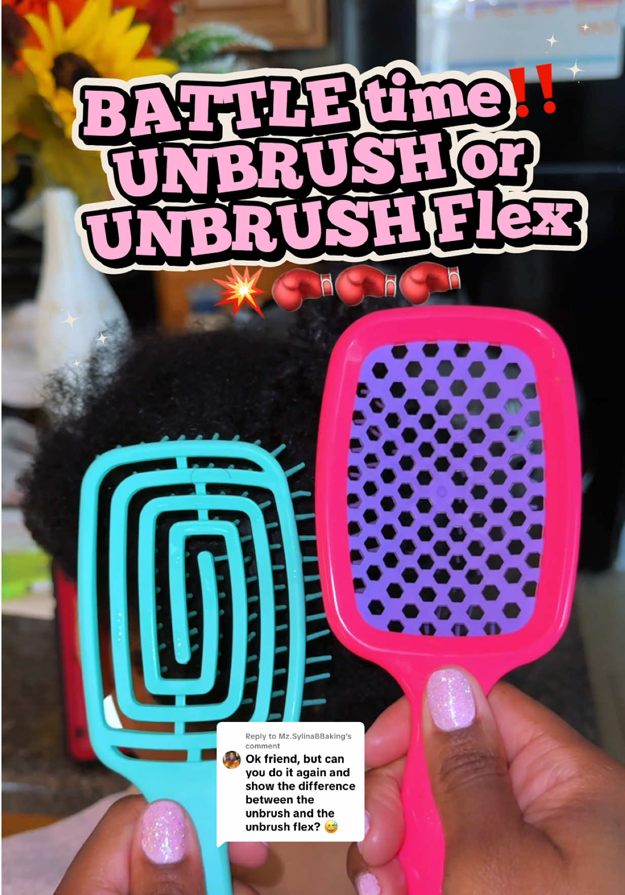 Replying to @Mz.SylinaBBaking Detangling hair brush: Unbrush flex or Unbrush OG? #detanglingbrush #unbrush #unbrushreview #unbrushhairbrush #tiktokshopcreatorpicks 