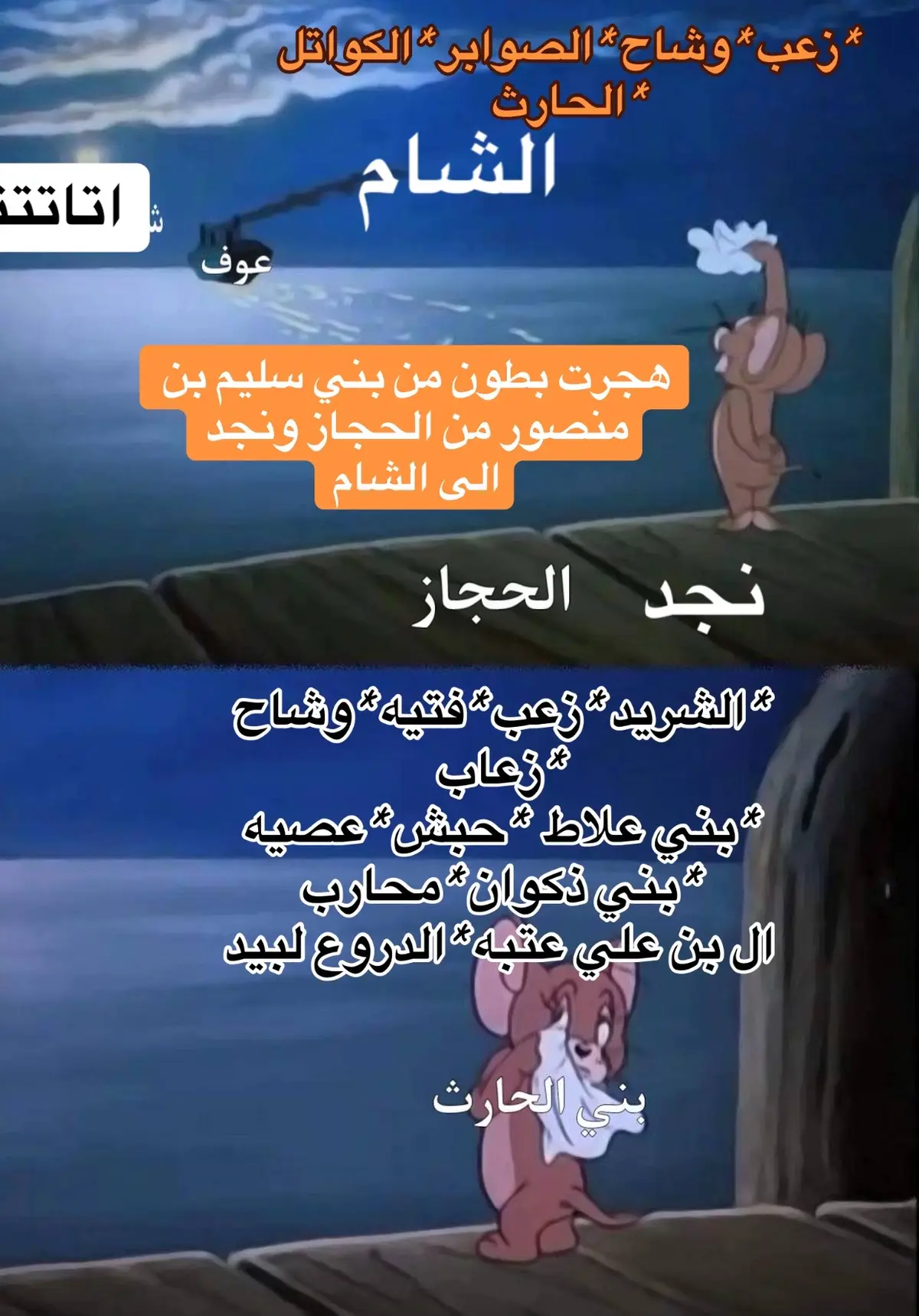 هجرت بطون من #بني_سليم بن منصور من الحجاز ونجد الى الشام