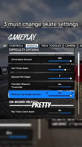 3 MUST change skate settings! —- #skate #skate4 #fyp #skategame 