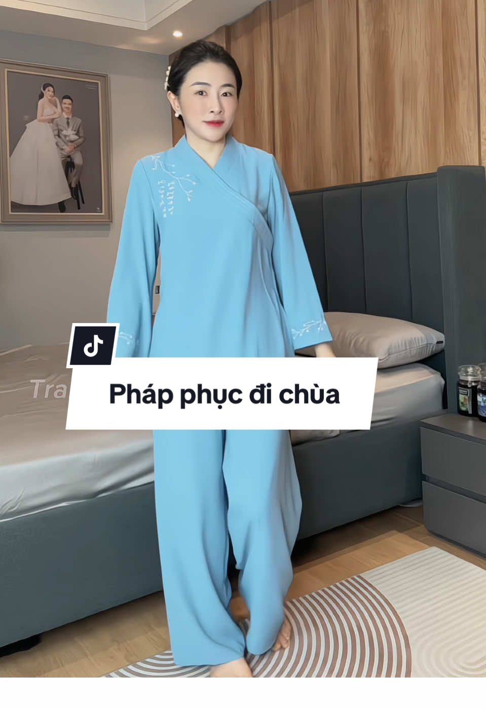 Bộ đồ đi chùa cao cấp, chất liệu lụa co giãn nhẹ. Mềm, mát, dễ chịu, thích hợp cho mẹ các chị mặc đi chùa cả ngày vẫn thoải mái dễ chịu ❤️ #bododichua  #phapphucdichua 