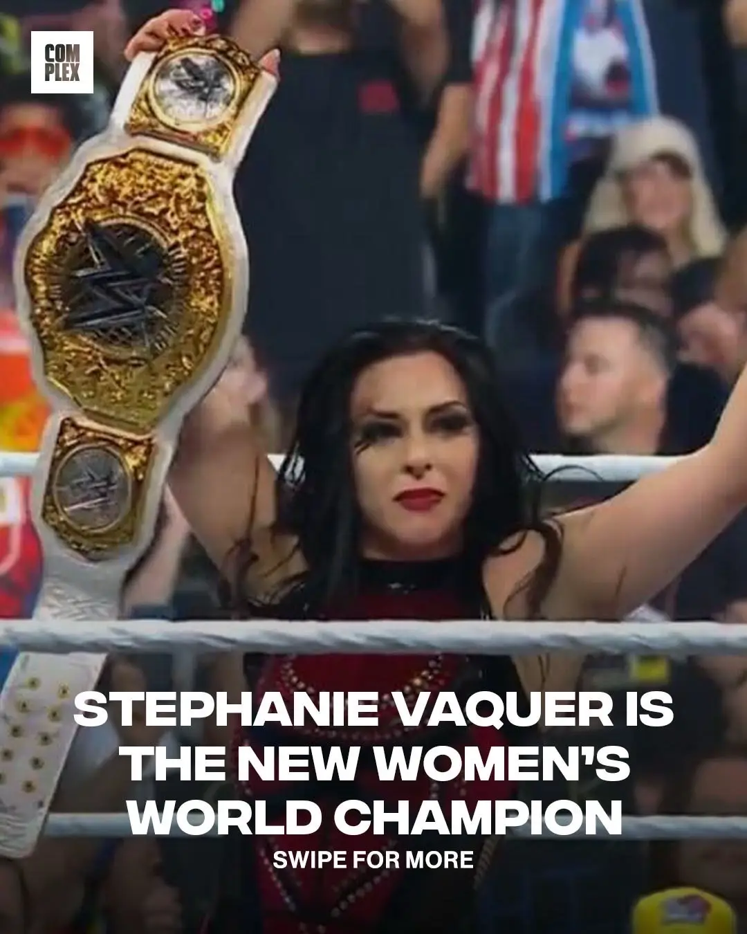 AND THE NEW WOMEN’S WORLD CHAMPION🏆 Stephanie Vaquer gets the title win during #wrestlepalooza #WWE 