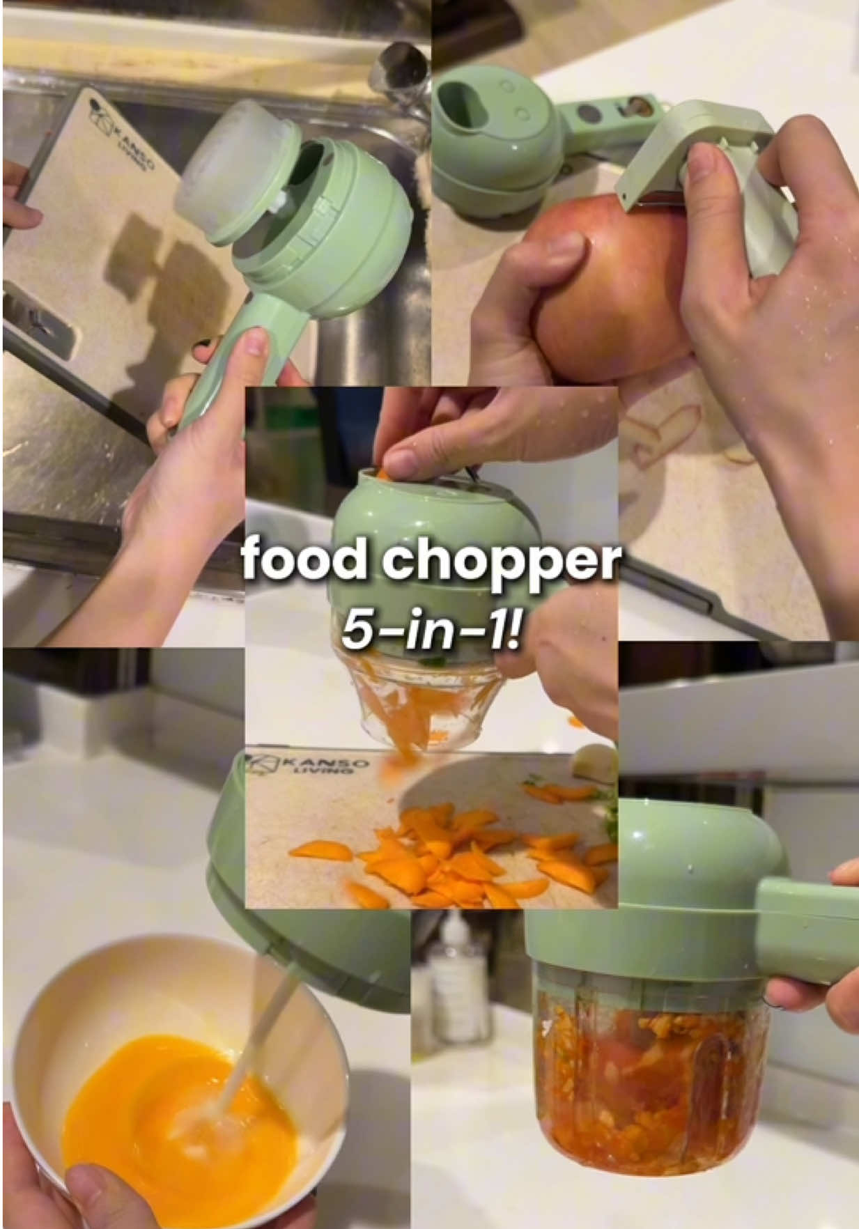 definisi mempermudah hidup!✨ food chopper multifungsi ini bisa: iris, blender, kupas, kocok telur, sampai ada brush pembersihnya ✅ super worth it, cukup beli 1 alat aja🔥eitss,.. secanggih ini gak nyampe 100k?!😳 buruan checkout sebelum kehabisan‼️ #foodchopper #pemotongbuah #slicer #fruitslicer #pemotongbawang #pemotongsayurmultifungsi #pemotongsayur #blender #handblender #portableblender #penggilingbumbu #vegetablecutter #blenderbumbu #blenderbumbudapur #alatdapur #foodchoppermultifungsi #pemotongbuah #alatpengupassayur #pengupasbuah 
