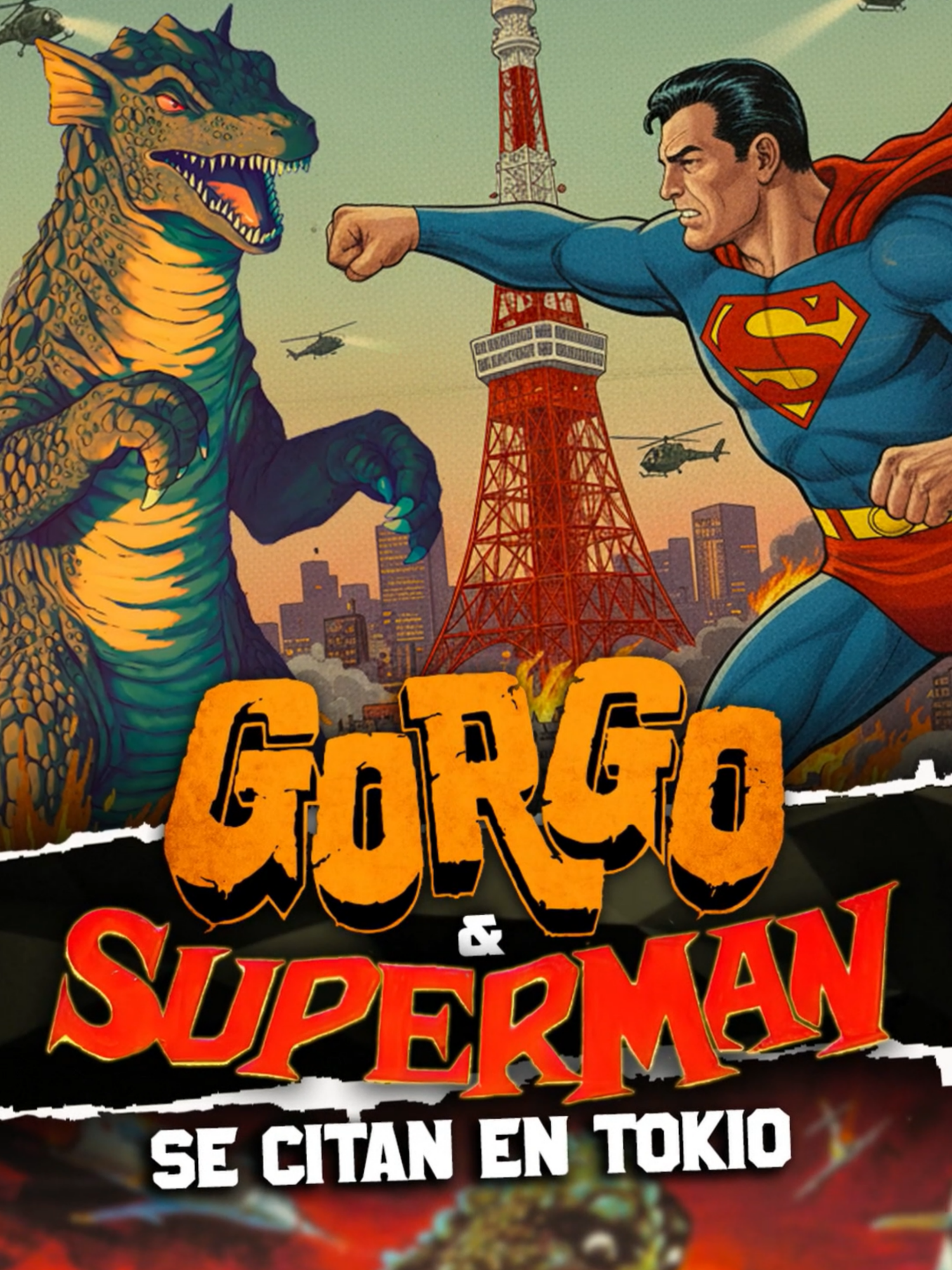 GORGOO Y SUPERMAN SE CITAN EN TOKIO #godzilla #superman #megalon #jetjaguar #monsterverse #godzillavskong #godzillavskongroar #godzillaxkongthenewempire #godzillaxkongsupernova #godzillaedits