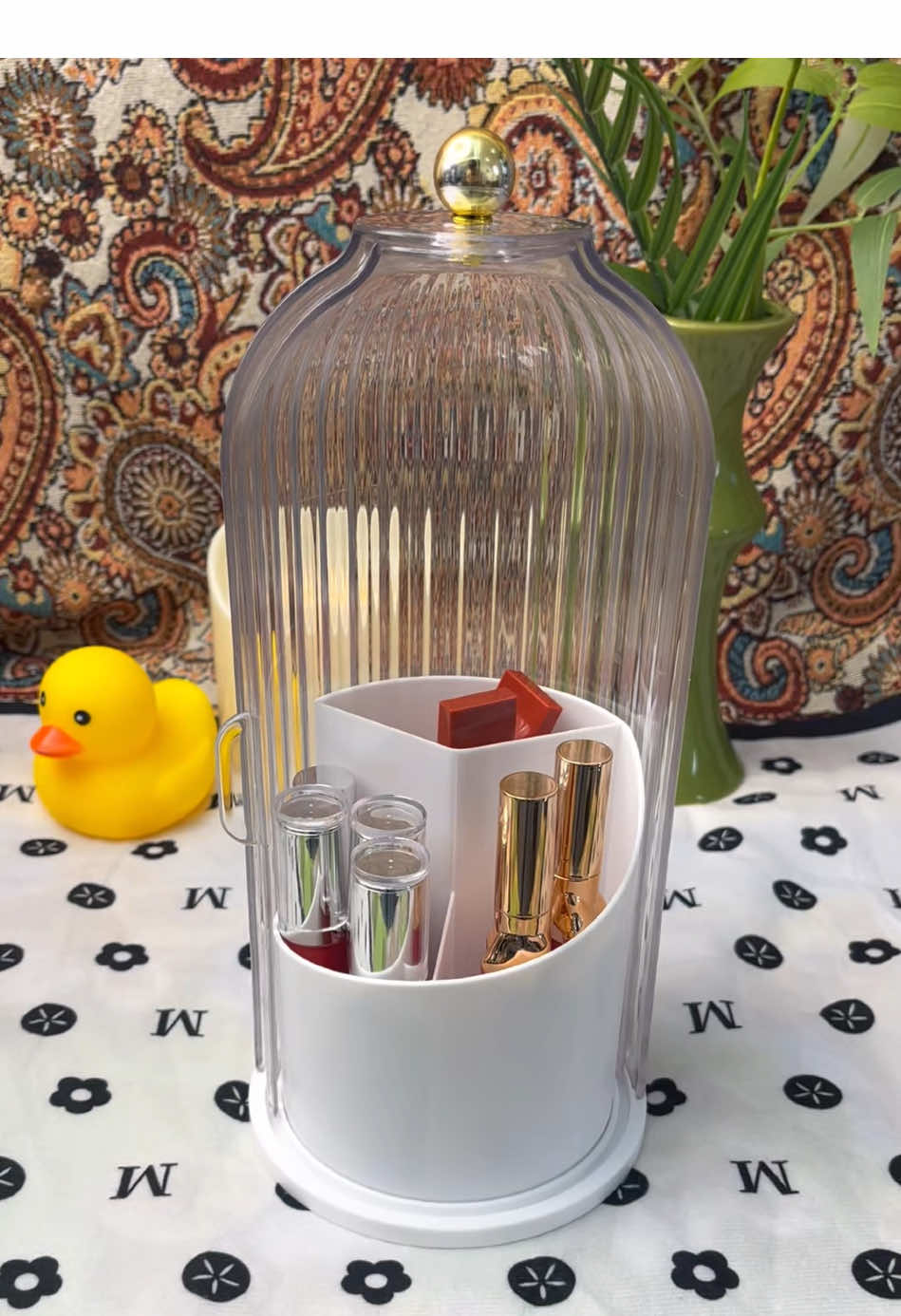 Until l found this makeup brush organizer on the TikTok shop #toothbrushholder #bathroomorganization #vanityorganization #tiktokshopfalldealsforyou #tiktokshoprestock 